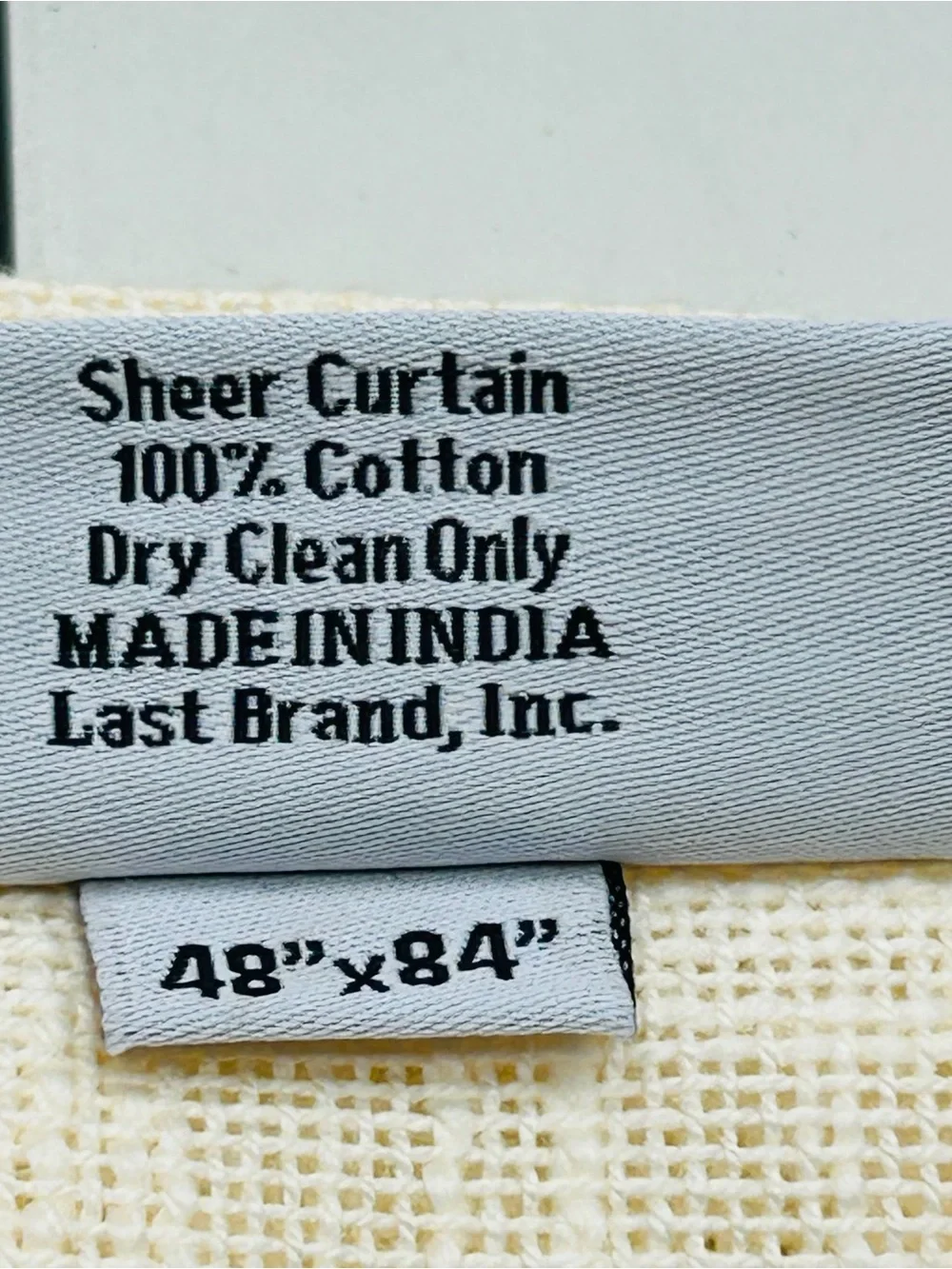 NWOT QUINCE Set Of 2 48x84 Cotton Sheer Curtains Ivory 0514